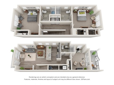Floor plan for 3 beds, 3 baths, 1695 sqft